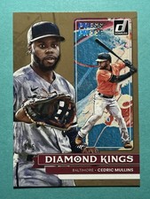 SSP /5 Gold 2022 Panini Donruss Diamond Kings Insert Cedric Mullins #5 Orioles