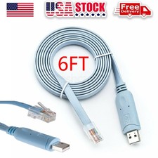 6ft RS232 USB Serial to RJ45 CAT5 Console Adapter Cable for Cisco Routers FTDI