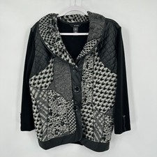Ali Miles Womens Boho Maximalist Jacket Size L Patchwork Eclectic Indie Artsy