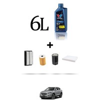 Hoffcar Wartungsset 4 Filter Und 6L ÖL FüR Hyundai Tucson II 2.0 Crdi 100Kw