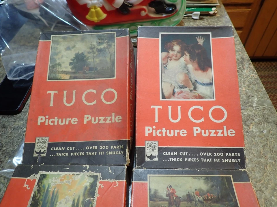 Lot of 4 Vintage over 200 pcs Tuco Picture Puzzle Tuco Work Shops - Image 3 of 4