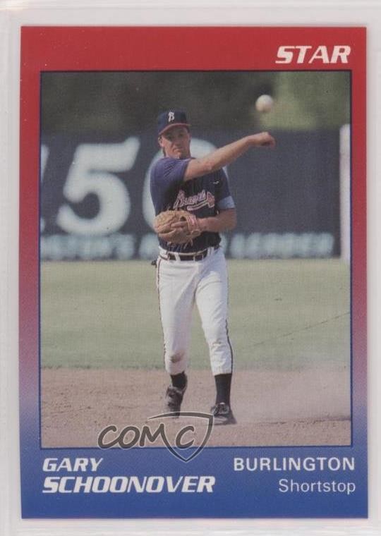 1989 Star Burlington Braves Gary Schoonover #20 8d2
