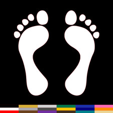 Foot Sticker Pick Size Color Vinyl Decal Footprint Tracks Prints Car Wall Window Foot Sticker Pick Size Color Vinyl Decal Footprint Tracks Prints Car Wall Window