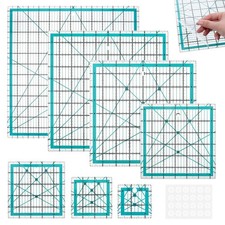 7 Pieces Quilting Rulers Templates, 2.5",3.5", 5",6.5", 8", 10",12.5" Square ...