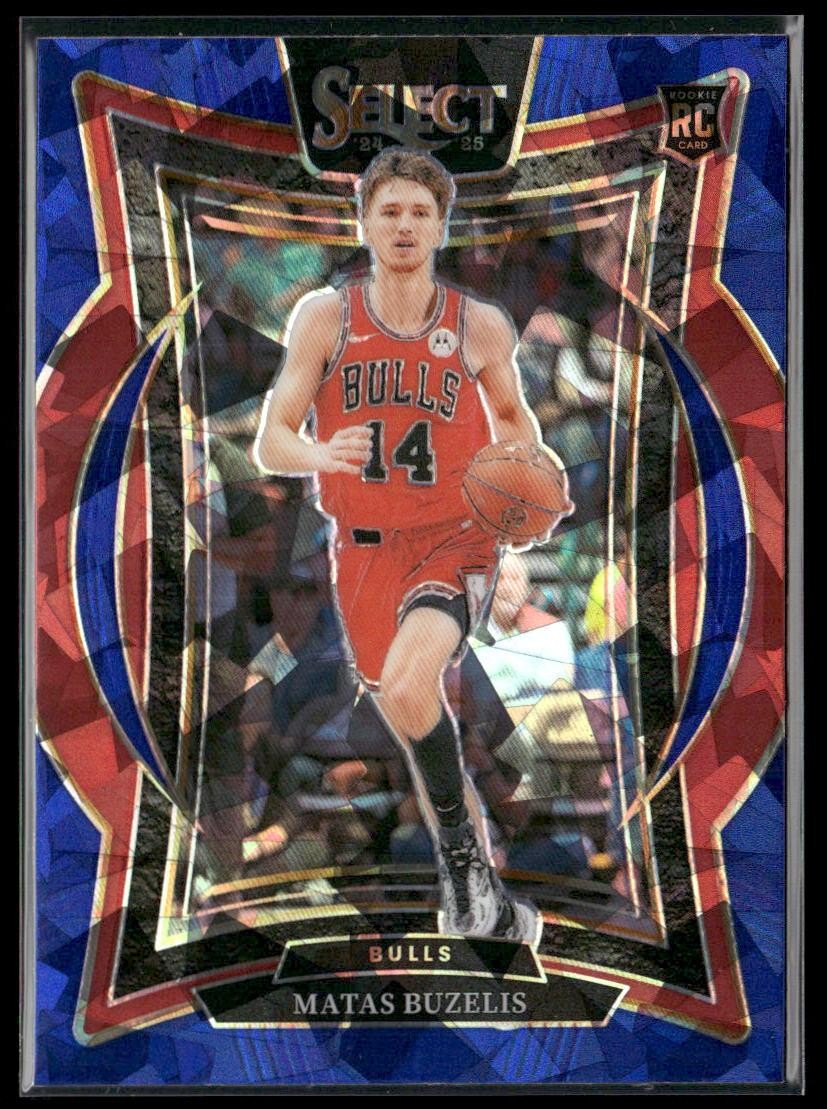 2024-25 Panini Select #70 Matas Buzelis Blue Cracked Ice Prizm