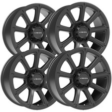 Set Of 4 Vision 353 Turbine 20x9 5x150 12mm Matte Black Wheels Rims 20 Inch