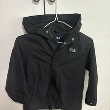FILA Kids Windbreaker Jacket Size 120 - Black, Pre-Owned