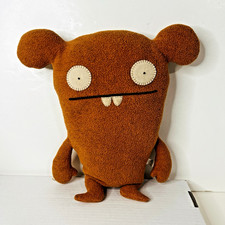 Vintage Uglydoll Chuckanucka 14" Plush Brown Orange Monster Stuffed Animal Toy