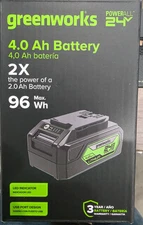 Greenworks 24V 4.0Ah Lithium-Ion Battery (Genuine Greenworks Battery/ 125+...