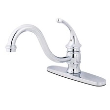 Kingston Brass KB357.GLLS Georgian 1.8 GPM 1 Hole Kitchen Faucet - Chrome