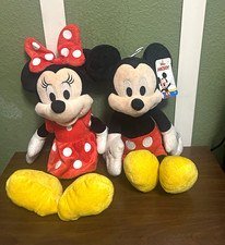 Disney Mickey Mouse Minnie Mouse Plush Stuffed Toys Lot of 2