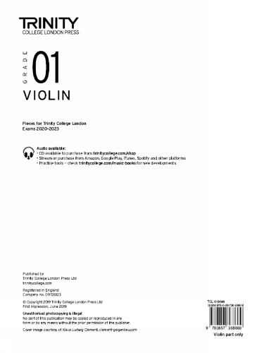 Trinity College London Violin Exam Pieces From 2020: Grade 1 (part only) by Tri - Image 8