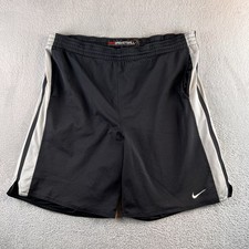 Vintage Nike Dri Fit Basketball Shorts Mens XXL Black White Stripe 264114-010