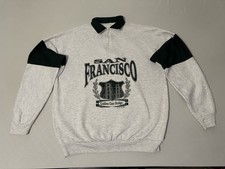 Vintage San Francisco Sweatshirt XL 90s 1993 Colorblock Golden Gate Bridge Green