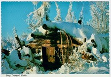 Postcard Snug Trappers Cabin in Alaska Fresh Snow Postcard Unposted L-0006