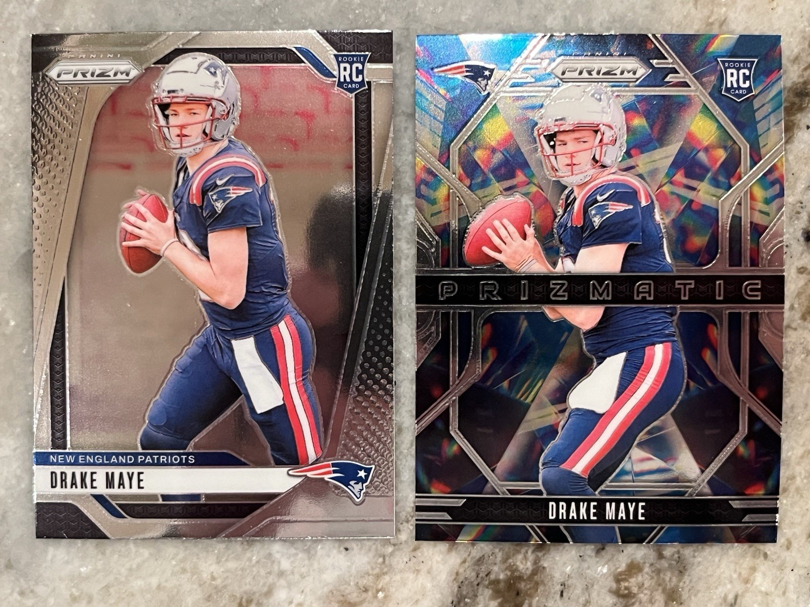 2024 Prizm Drake Maye RC #329 & BONUS Base Prizmatic Insert RC Patriots