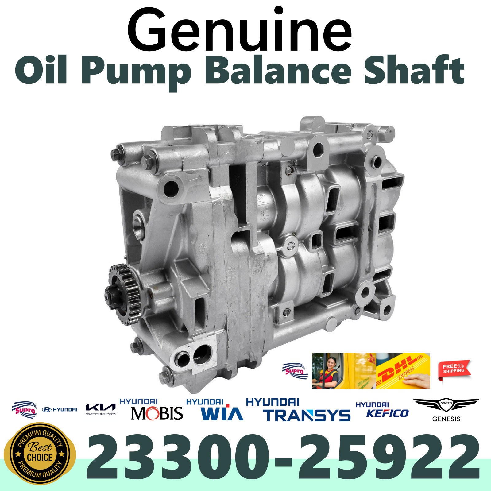 GENUINE OEM| Hyundai KIA Engine Oil Pump Balance Shaft Forte Optima 2330025922