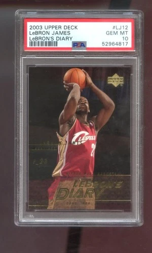 2003-04 Upper Deck LJ12 Lebron James Diary ROOKIE RC PSA 10 Graded Card Lebron's