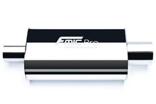 Universal edelstahl sportauspuff ovaler schalldämpfer FMIC.Pro 350mm 60/60mm