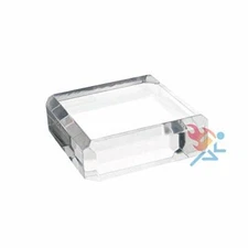 Acrylic Display Stand Block with Beveled Edge, 1" H x 3" Square