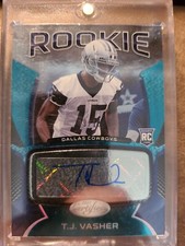 T.J. Vasher 2021 Certified Rookie Autograph RC #9/15 THICK, Cowboys, Mint!!