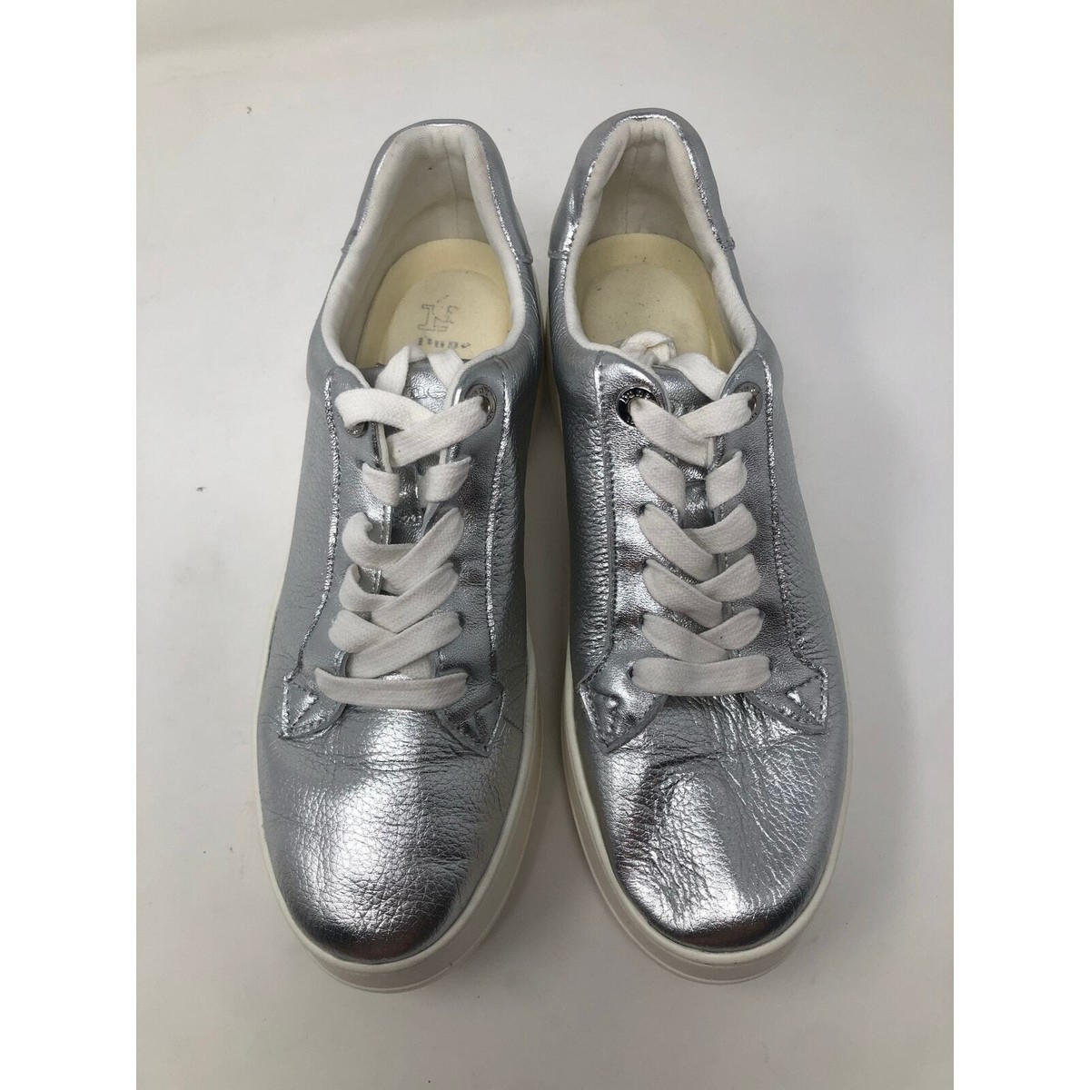 Dune London Women Silver Metallic Lace Up Shoes Size 38 | eBay