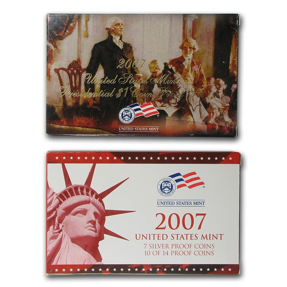 2007-S | US Mint Proof | Silver | 14 Coin Set | w/COA | Collector Set - Image 2 of 4