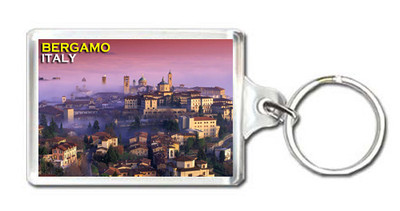 Bergamo Italy MOD2 Keyring, Souvenir Keychain