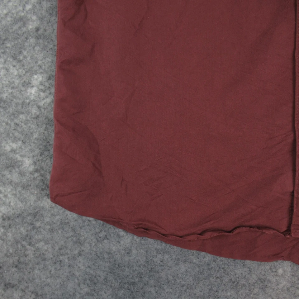 Camisa Andrew Fezza Para Hombre Extra Grande Roja Marrón Manga Corta Abotonada Informal Foto 4 de 4