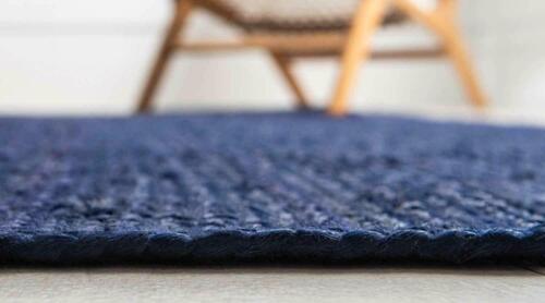Jute Rug Braided style Reversible Area Rug Runner Modern Rustic Living Carpet - Picture 3 of 9
