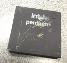 Vintage Intel Pentium 100 CPU 2.9V A80502100 SK124 gold, ship today