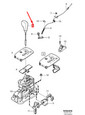 VOLVO V50 Gear Shift Knob Leather Wood Inlay 30759139 NEW GENUINE