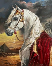 Limited Edition Arabian Horse Print "Whispers of the Golden Light"  By Roby Baer