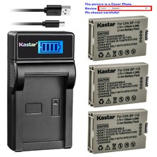 Kastar BP-110 Fully Decoded Battery LCD Charger for Canon VIXIA HF R20 Red