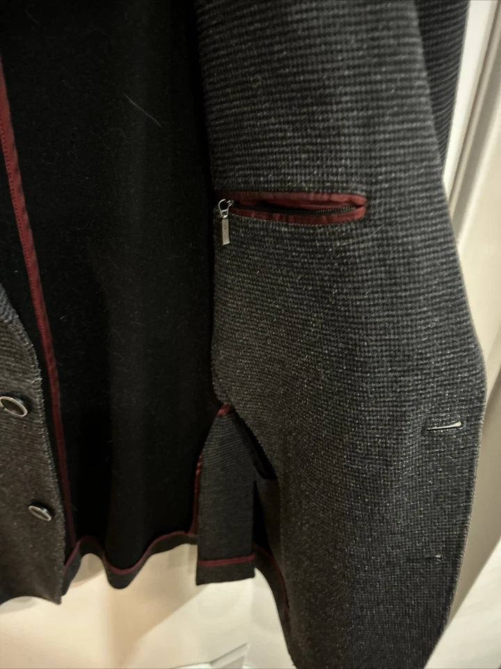 Chaqueta Blazer IBIZA Para Hombre Negra/Gris REMO Cuadros Elastizada Talla 40R, Foto 4 de 4