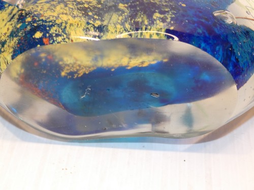 Stunning Murano Glass Sculpture, Underwater Scene, Multicolor Fish Inside Clear - Picture 5 of 6