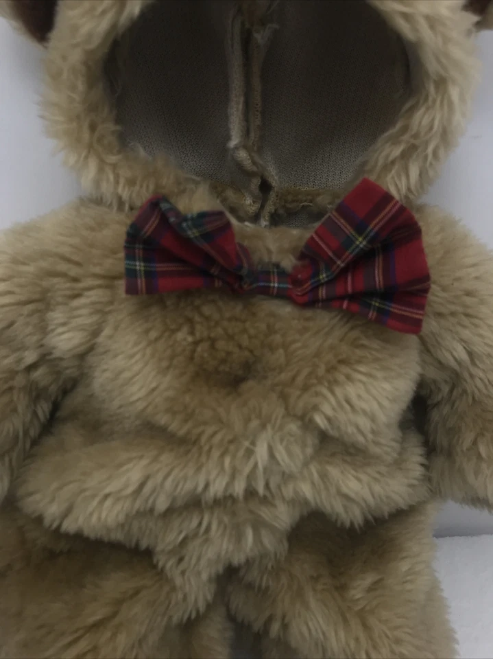 Traje de pajarita marrón de oso de peluche Anne Geddes 15 pulgadas vintage 1997 Foto 3 de 4