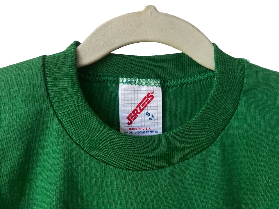 Camiseta vintage Jerzees punto único juvenil talla pequeña nueva sin etiquetas años 90 nueva hecha en EE. UU. Foto 2 de 4