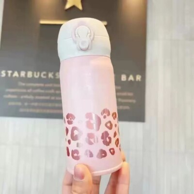 Starbucks Cup Leopard Print Thermos Cup Stainless Steel Portable