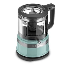 New KitchenAid 3.5 Cup Mini Food Processor Chopper Aqua Sky KFC3516AQ
