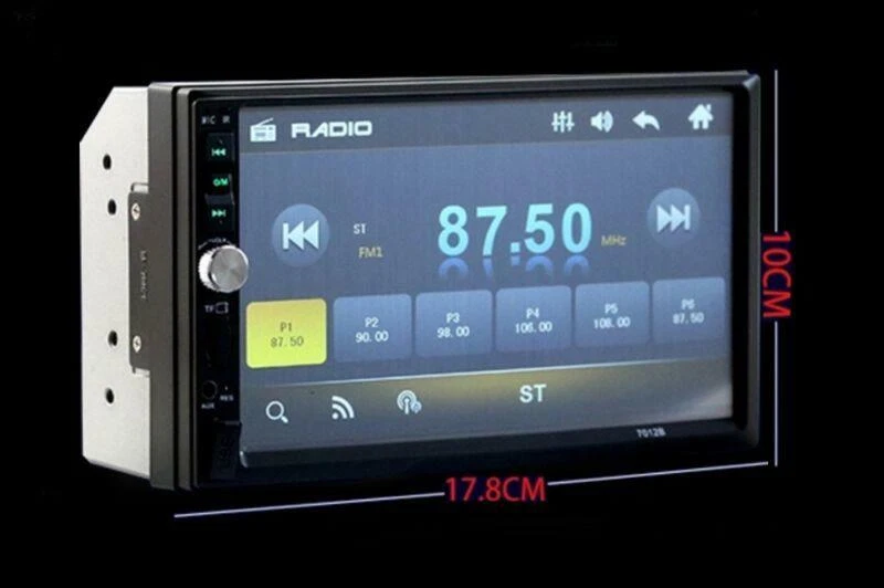 Reproductor de MP5 estéreo de audio con pantalla táctil de 7"" para automóvil 2Din USB FM Bluetooth + cámara Foto 3 de 4