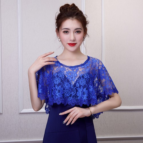 1x Elegant Lace Shrug Shawl Cape Crop Bolero for Evening Dress Women Ladies - Picture 30 of 35