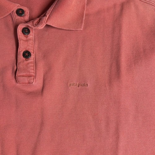 Vintage Patagonia Polo Short Men’s Large Organic Cotton Pullover Orange Flaw - Bild 6 von 10