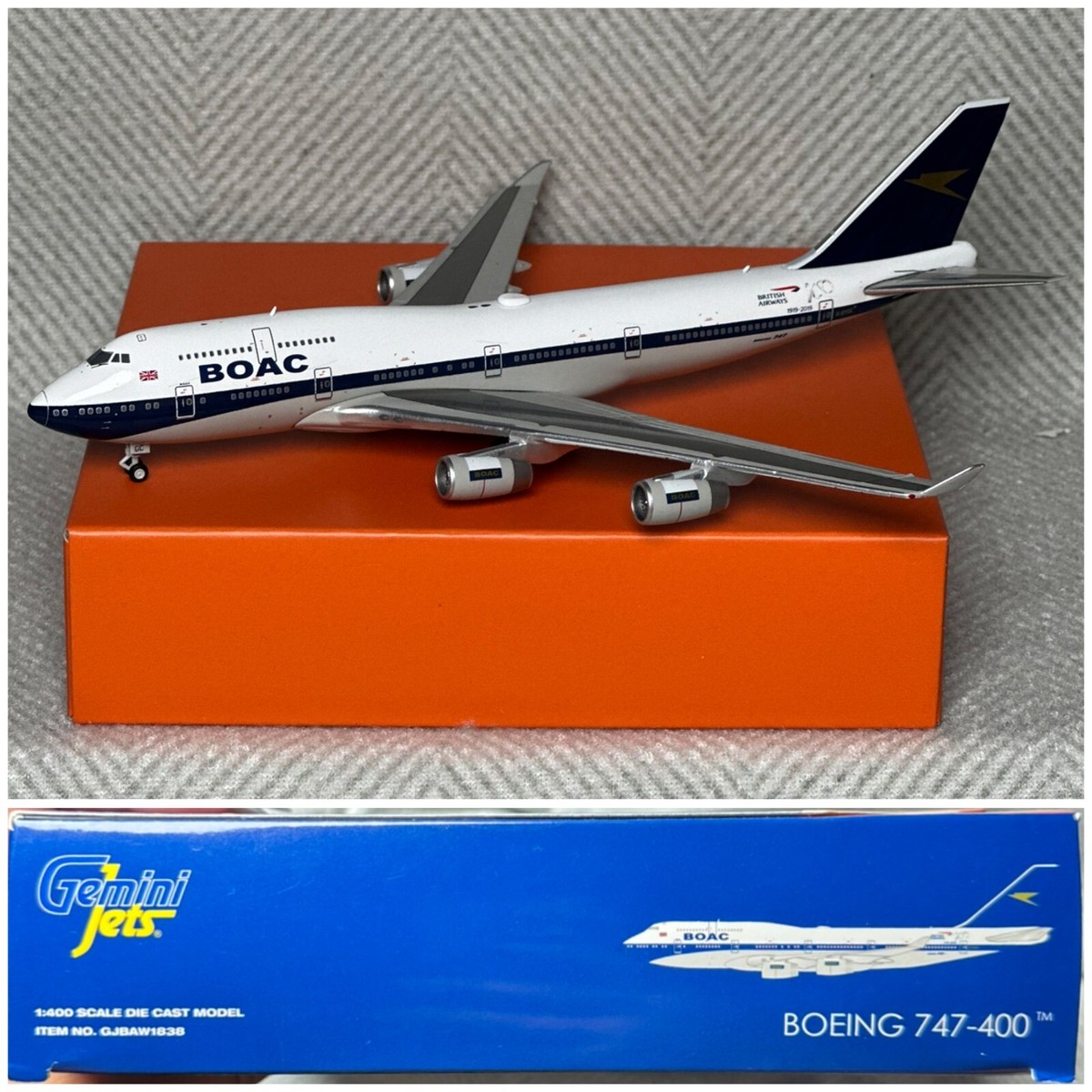 Gemini 1/400 B747-400 英国航空 BOAC塗装 Gemini Jets 1/400 747-400 ブリティッシュエアウェイ BOAC塗装 【公式