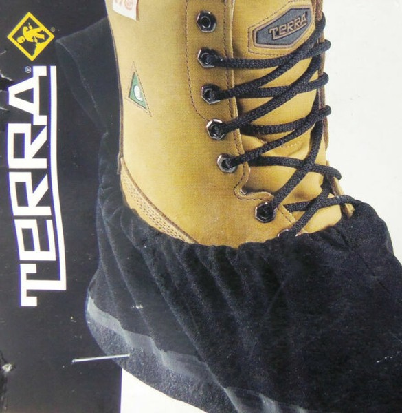 Terra Protective Black Work Boot Covers Reusable Washable Sz 911 One