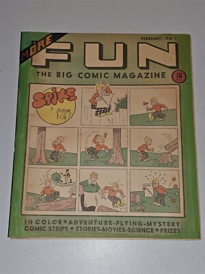 MORE FUN COMICS #8 G (2.0) FEBRUARY 1936 OVERSIZED DC COMICS COMPLETE GERBER 7