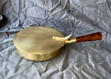 Mid Century Danish Brass w Walnut Silent Butler Carl Aubock for Illums Bolighus