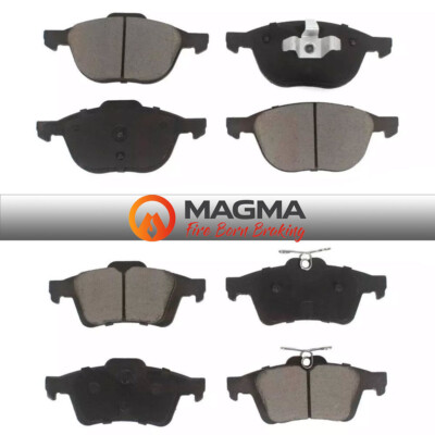 Front and Rear Ceramic Brake Pad Kit for Ford Focus Escape Mazda 3 5 Volvo S40