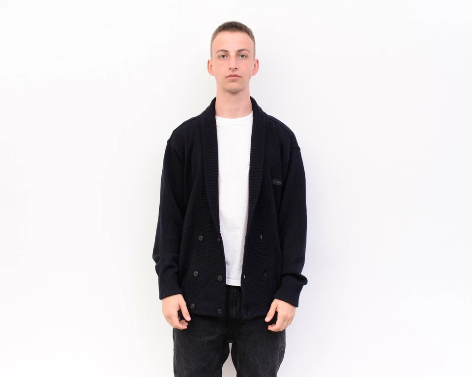 PAUL & SHARK Mens L Wool Cardigan Sweater Knit Jumper Jacket vintage button up - Image 3 of 4