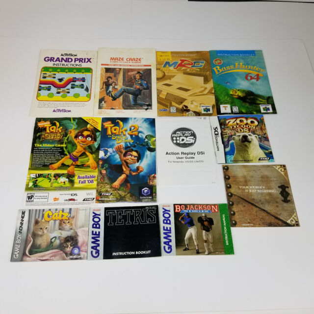 Video Game Manuals & Inserts Lot of 12 N64 Gamcube Gameboy Atari 2600 Tetris